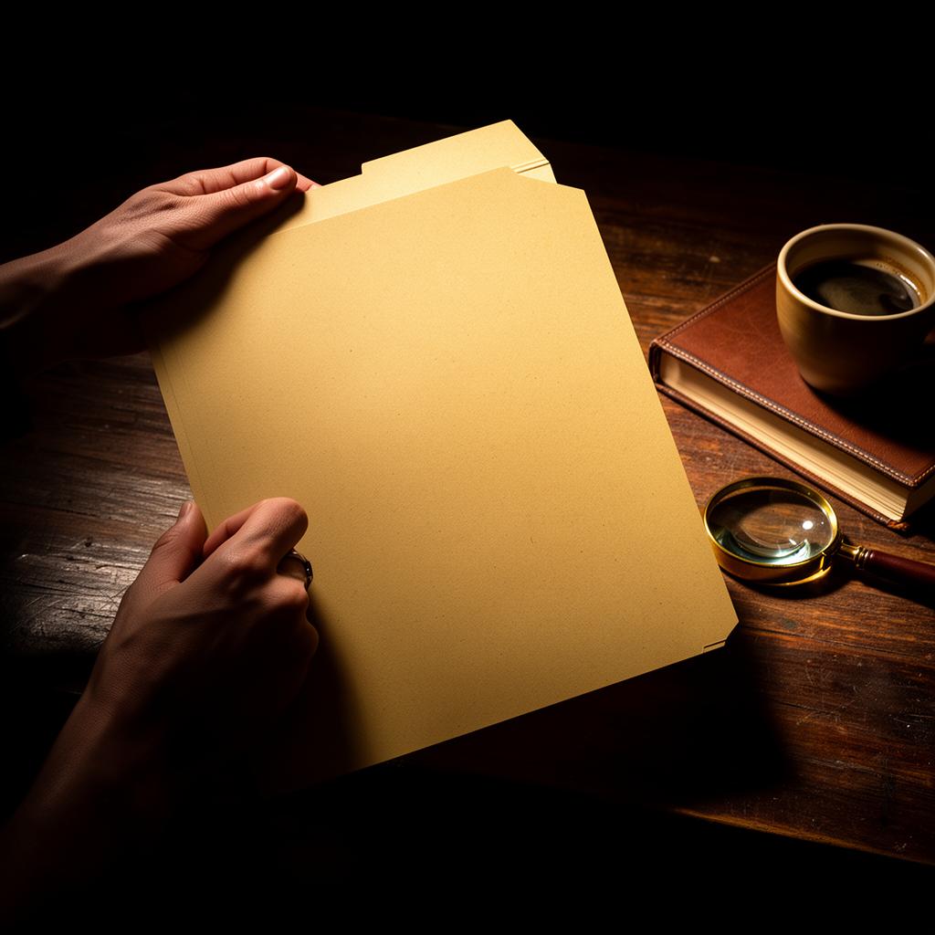 Investigator reviewing a case file